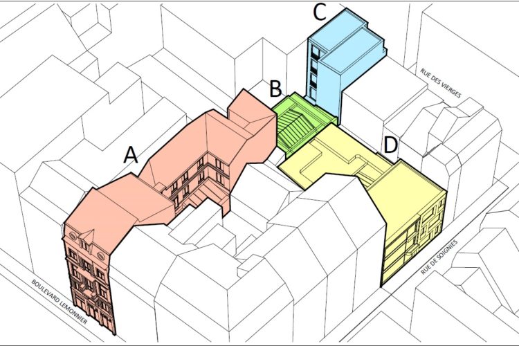 Rénovation lourde du magasin Pêle Mêle à Bruxelles